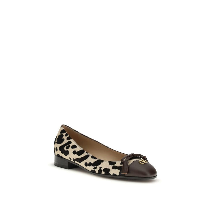 Valentino Garavani Multicolor Calf Leather Bos Taurus Ballet Flats