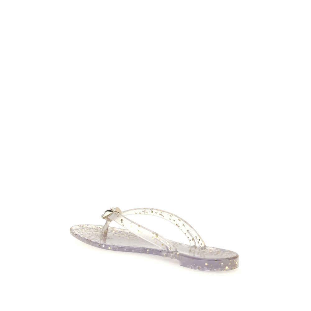 Casadei Gold Polyurethane Sandals