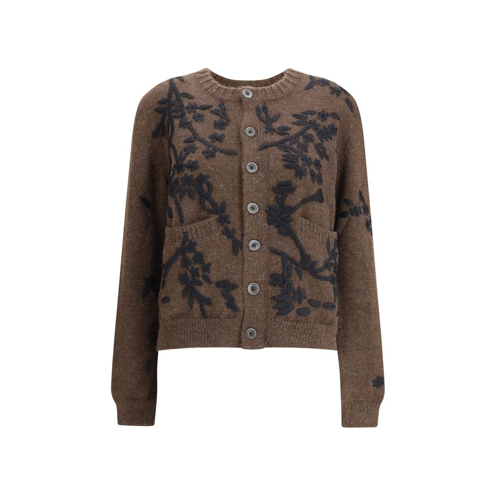 Baziszt Brown Alpaca Vicugna Pacos Cardigan
