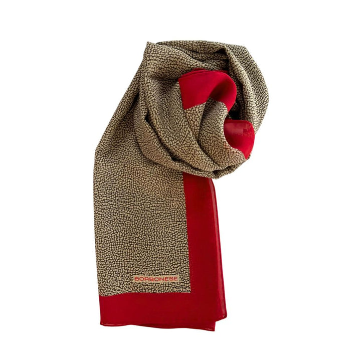 Borbonese Red Silk Women Scarf
