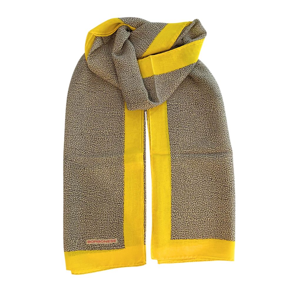 Borbonese Yellow Silk Women Scarf