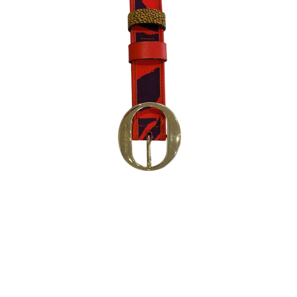 Borbonese Orange Genuine Leather Women Belt