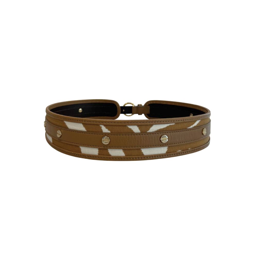 Borbonese Brown Genuine Leather Women Belt