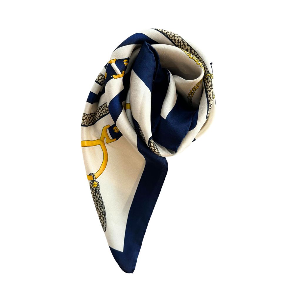 Borbonese Blue Silk Women Scarf