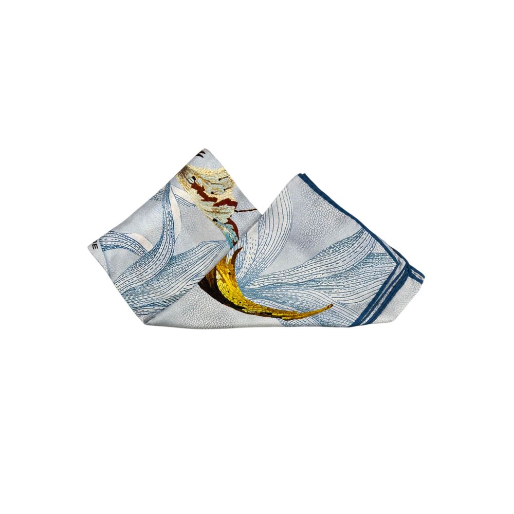 Borbonese Light-Blue Silk Women Scarf