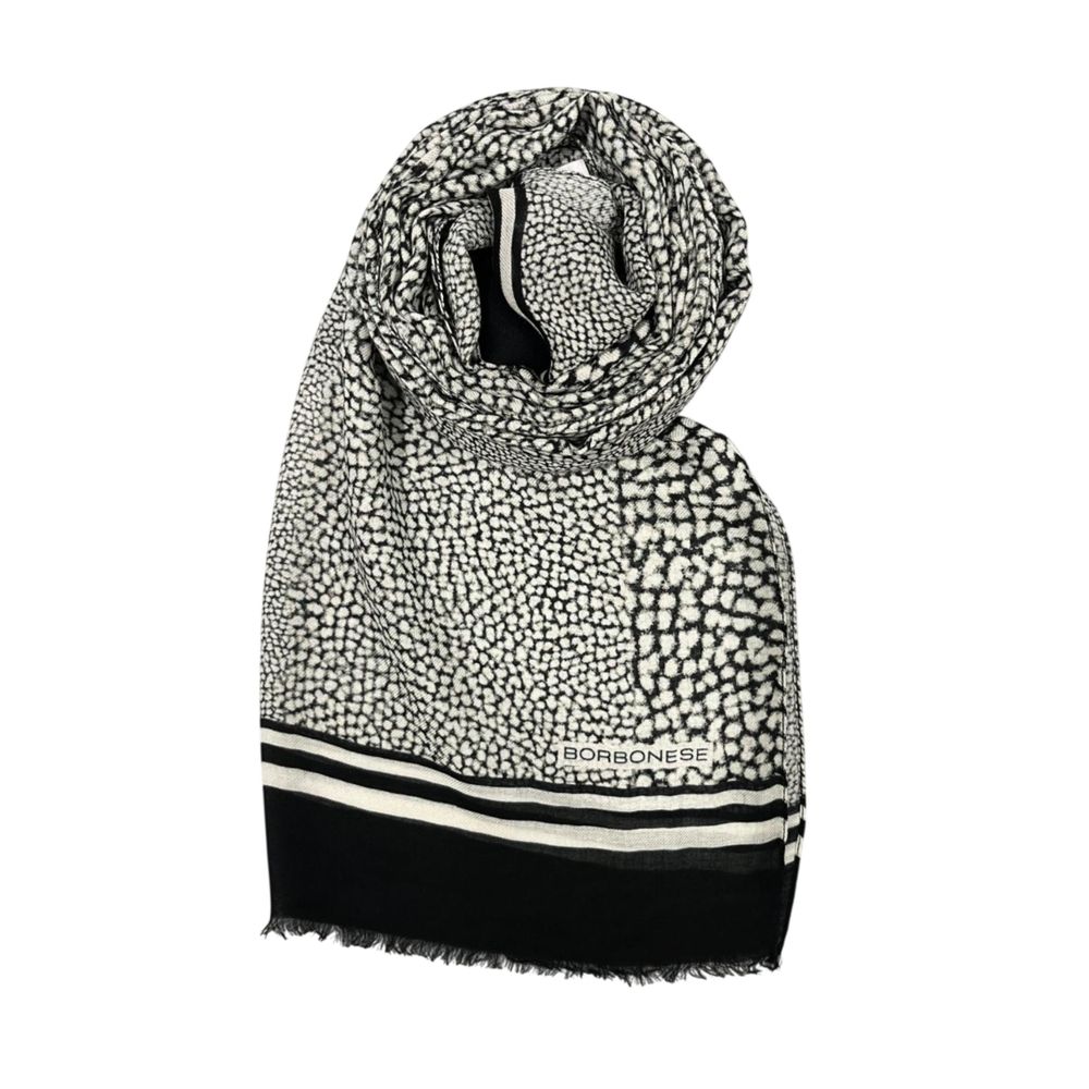 Borbonese Black Modal Scarf