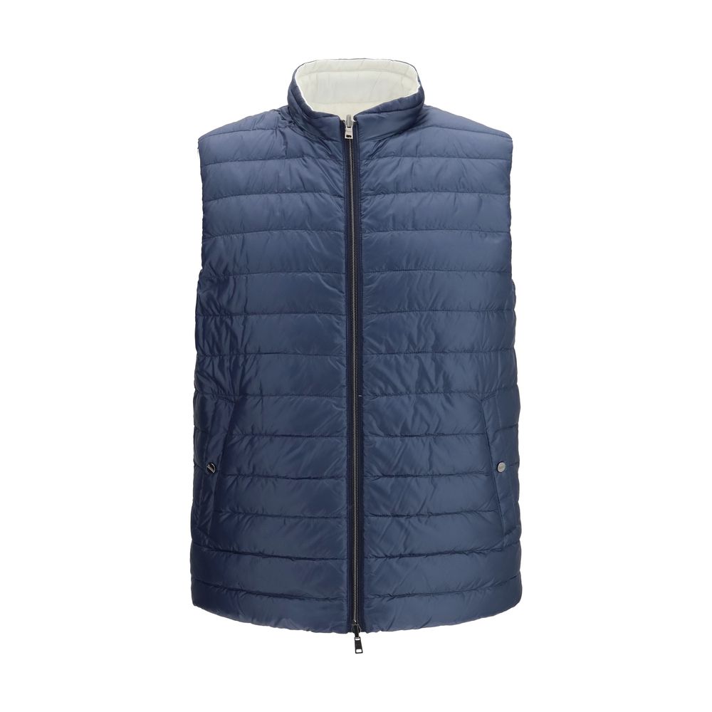 Herno White Polyamide Sleveless Jacket
