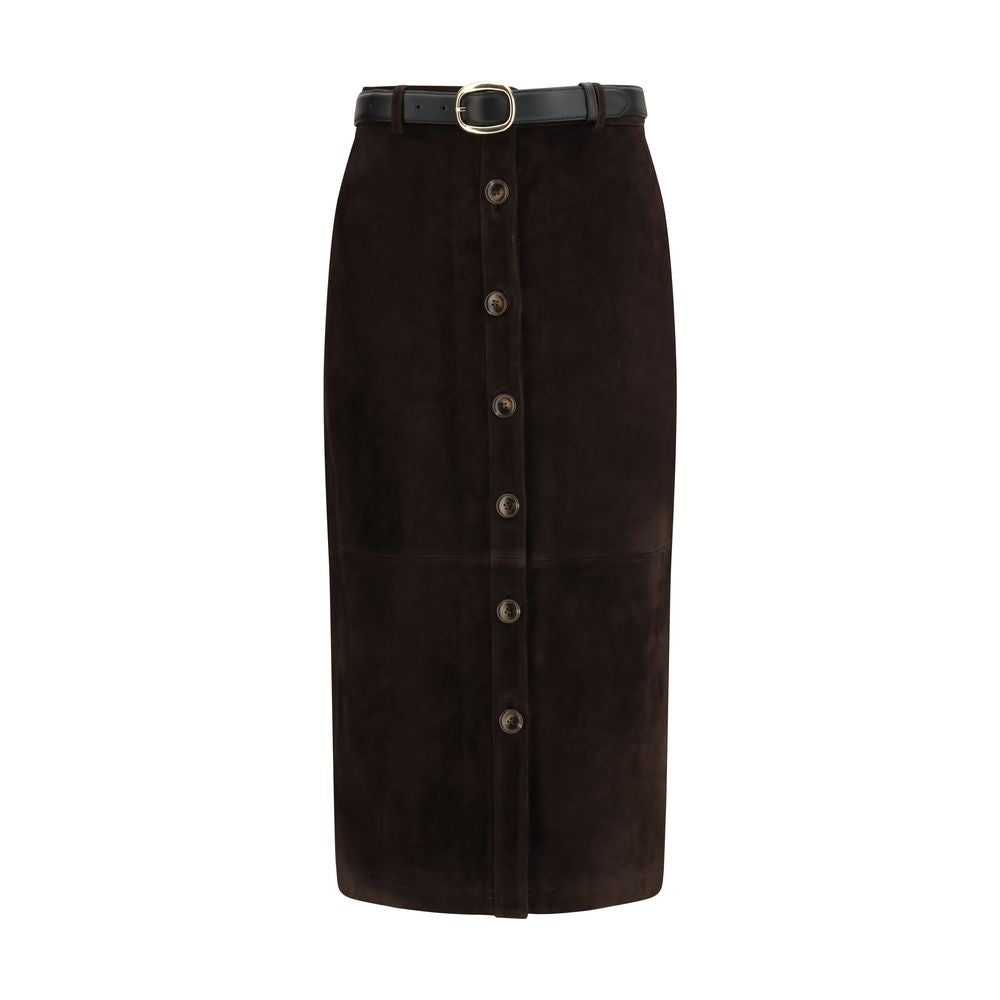 Self-Portrait Brown Lamb Ovis Aries Aries Midi Skirt