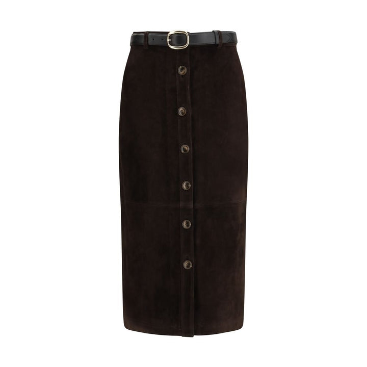 Self-Portrait Brown Lamb Ovis Aries Aries Midi Skirt