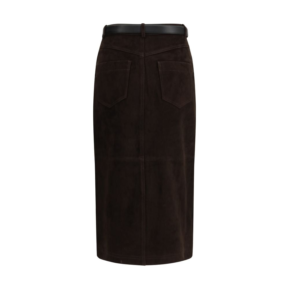 Self-Portrait Brown Lamb Ovis Aries Aries Midi Skirt