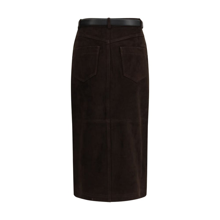 Self-Portrait Brown Lamb Ovis Aries Aries Midi Skirt