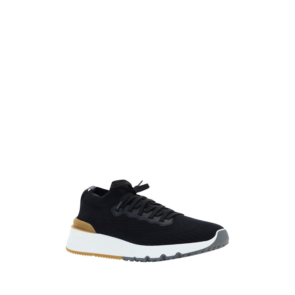 Brunello Cucinelli Black Rubber Athletic Sneakers