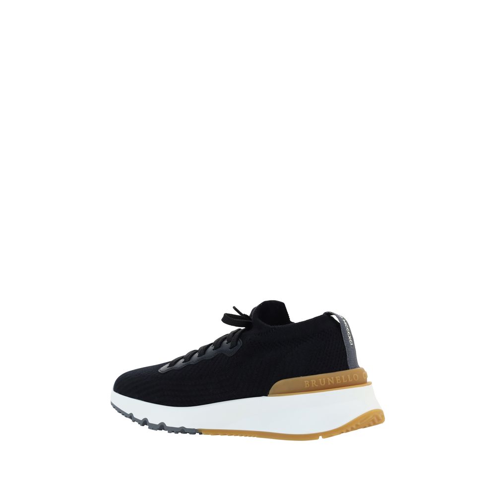 Brunello Cucinelli Black Rubber Athletic Sneakers