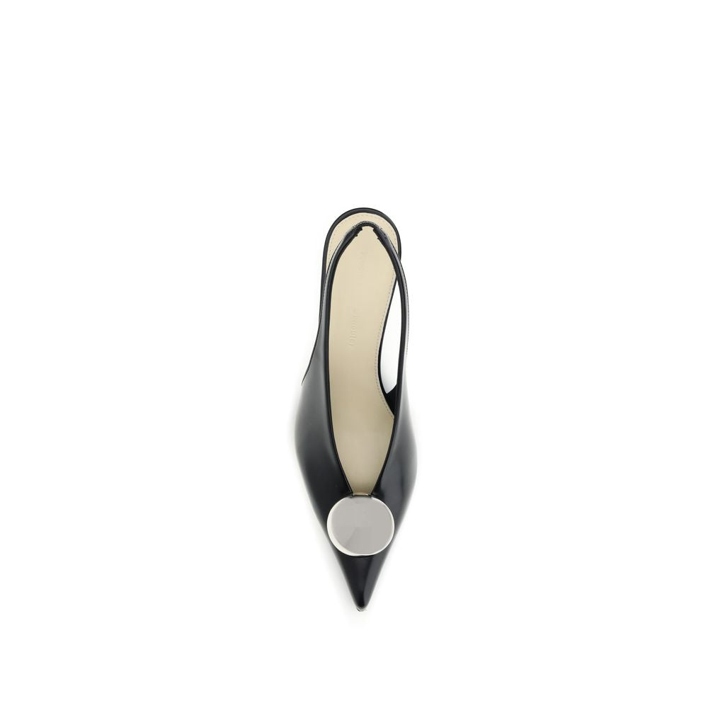 Proenza Schouler Black Calf Leather Bos Taurus High Heel Pumps