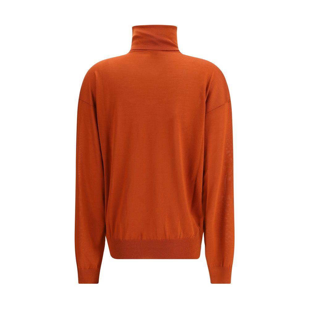 Saint Laurent Bordeaux Wool Turtleneck