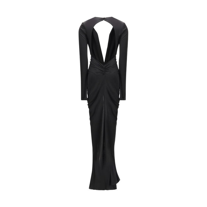 The Andamane Black Acetate Casual Dress