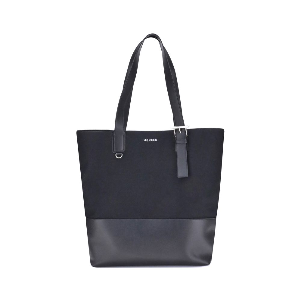 Alexander McQueen Black Fabric Shoulder Bag