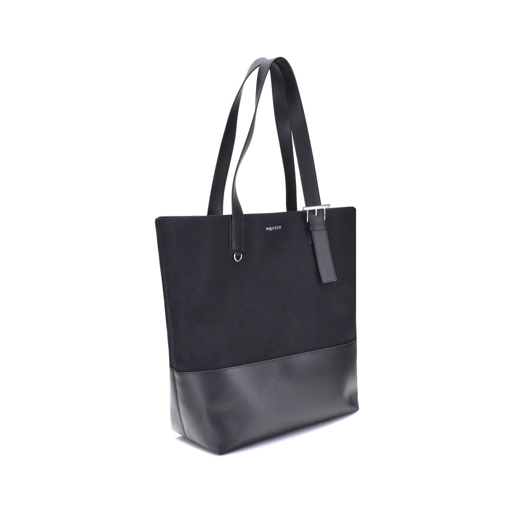 Alexander McQueen Black Fabric Shoulder Bag