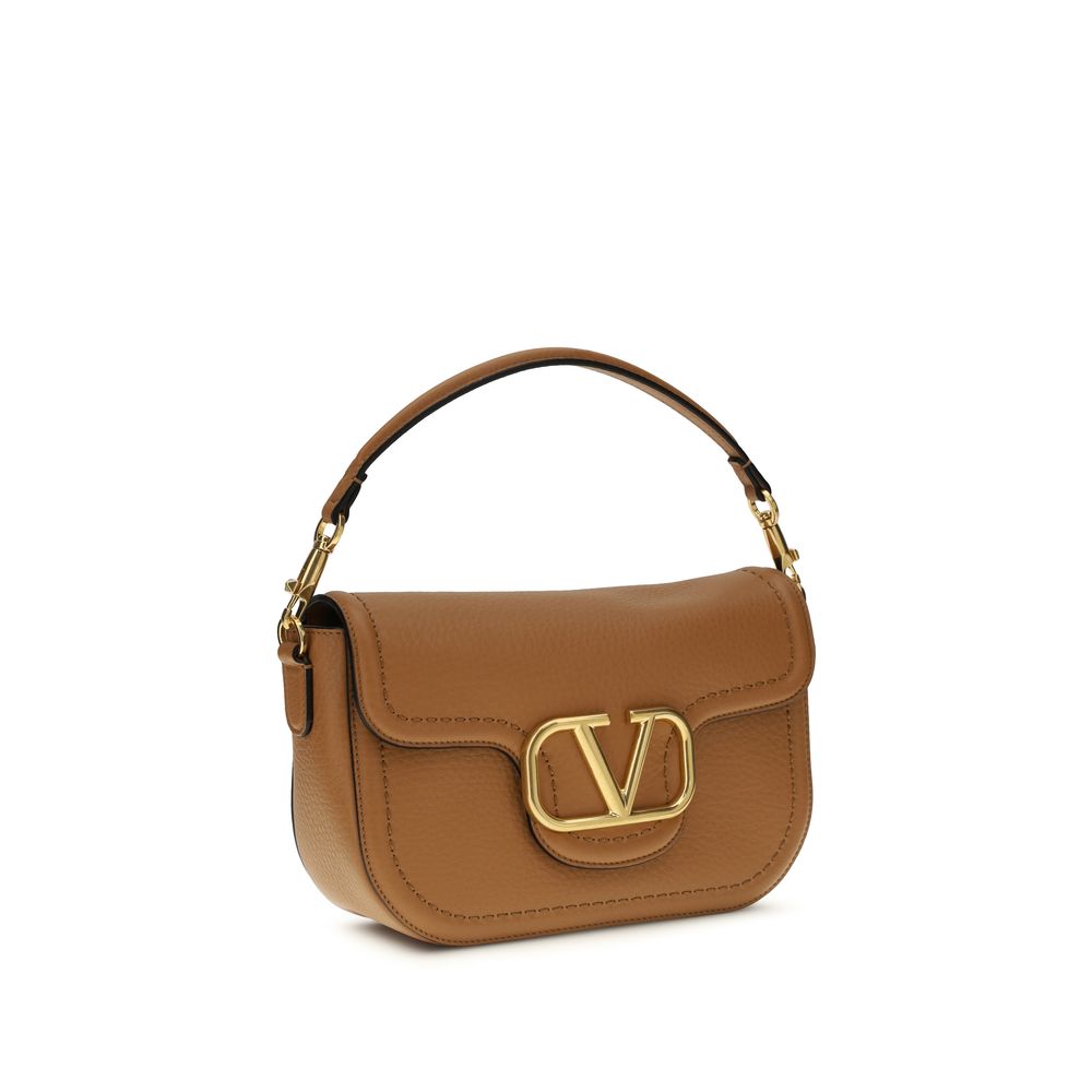 Valentino Garavani Beige Calf Leather Bos Taurus Shoulder Bag