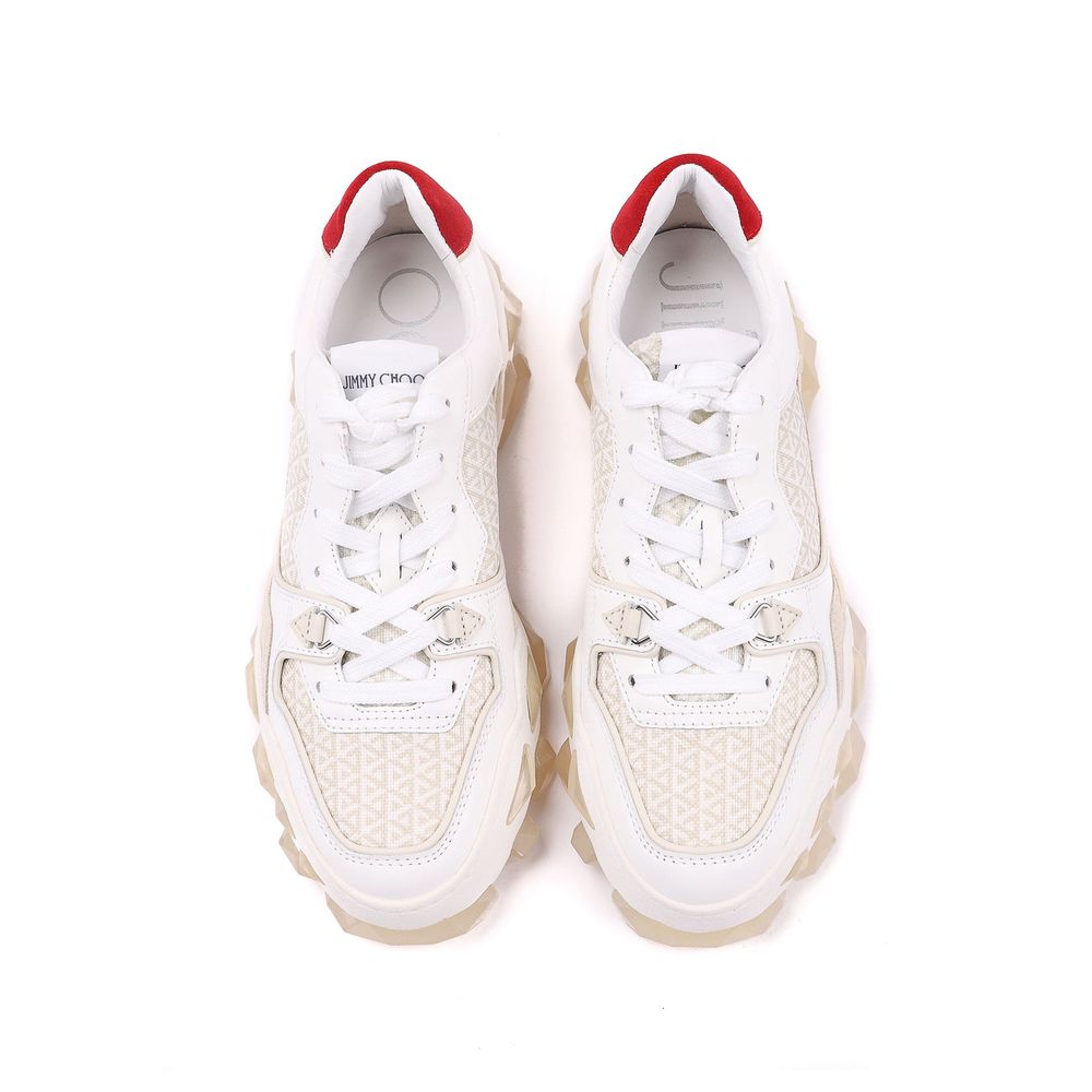 Jimmy Choo White Calfskin Athletic Sneakers