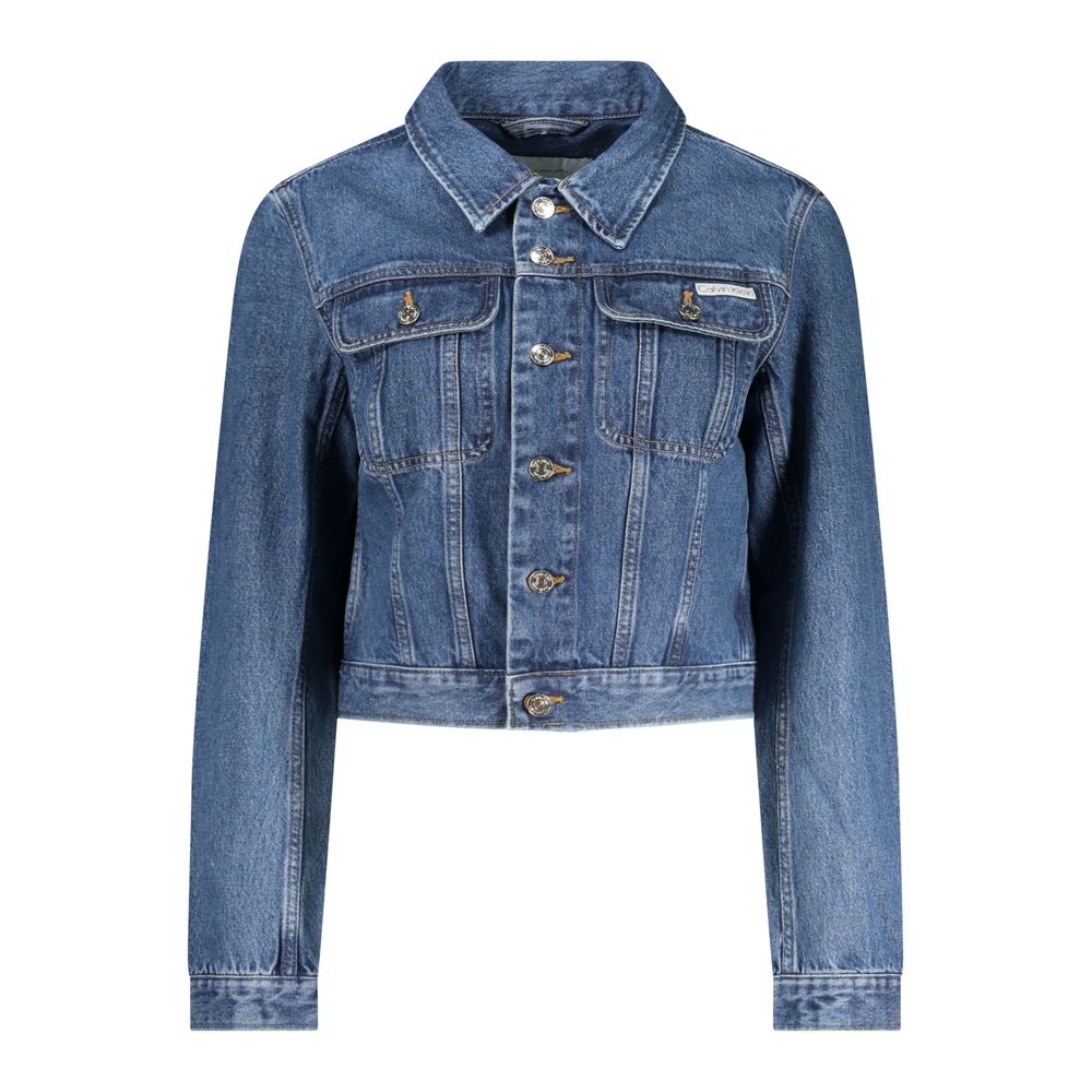 Calvin Klein Blu Cotton Women's Jacket