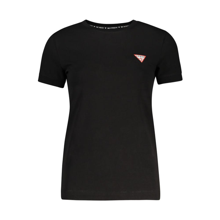 Guess Jeans Black Organic Cotton Women T-Shirt
