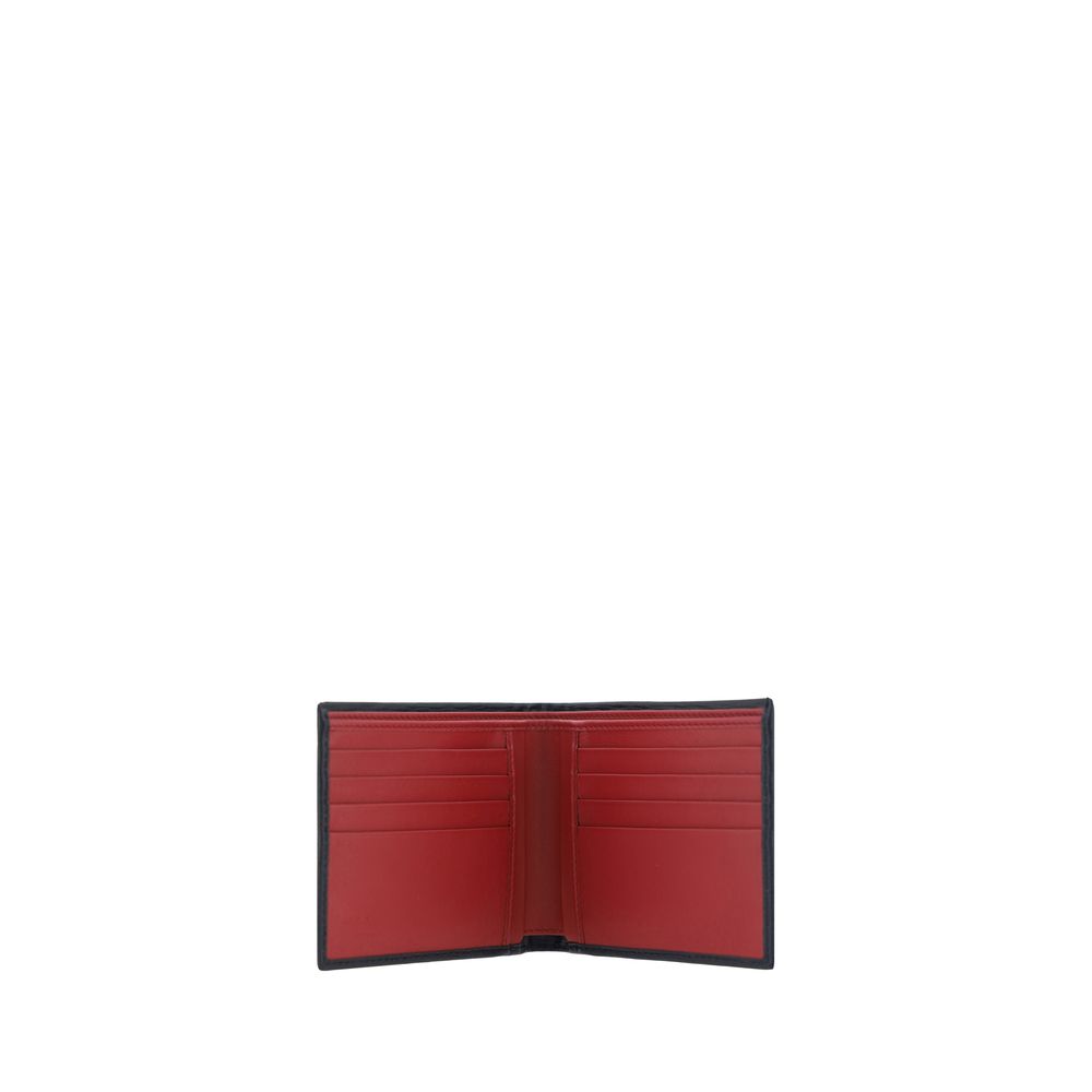 Ferragamo Black Calf Leather Bos Taurus Wallet