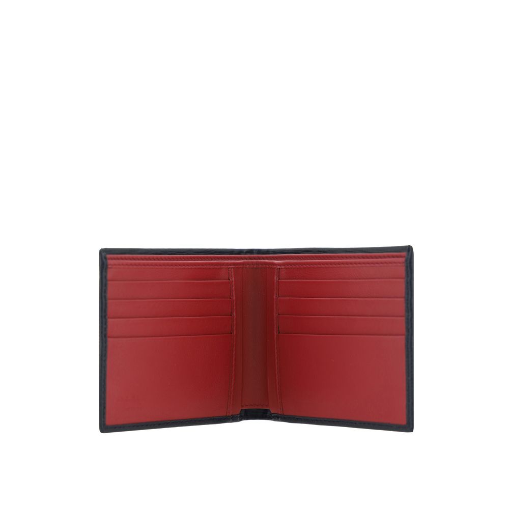 Ferragamo Black Calf Leather Bos Taurus Wallet