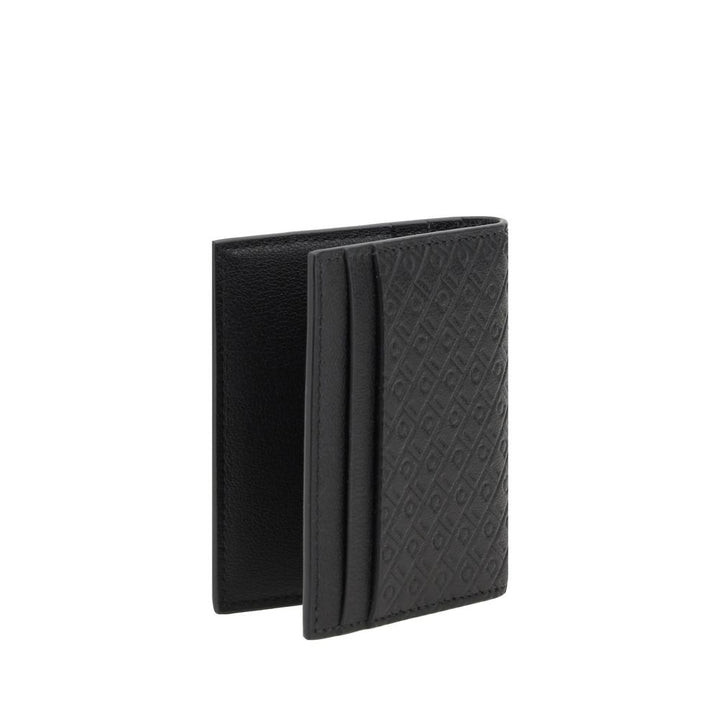 Ferragamo Black Calf Leather Bos Taurus Wallet