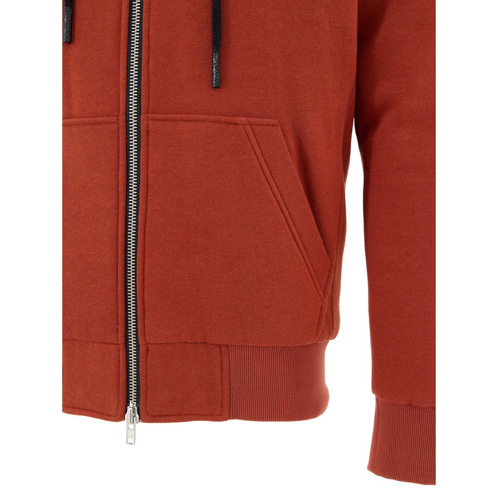 Moose Knuckles Orange Cotton Hoodie