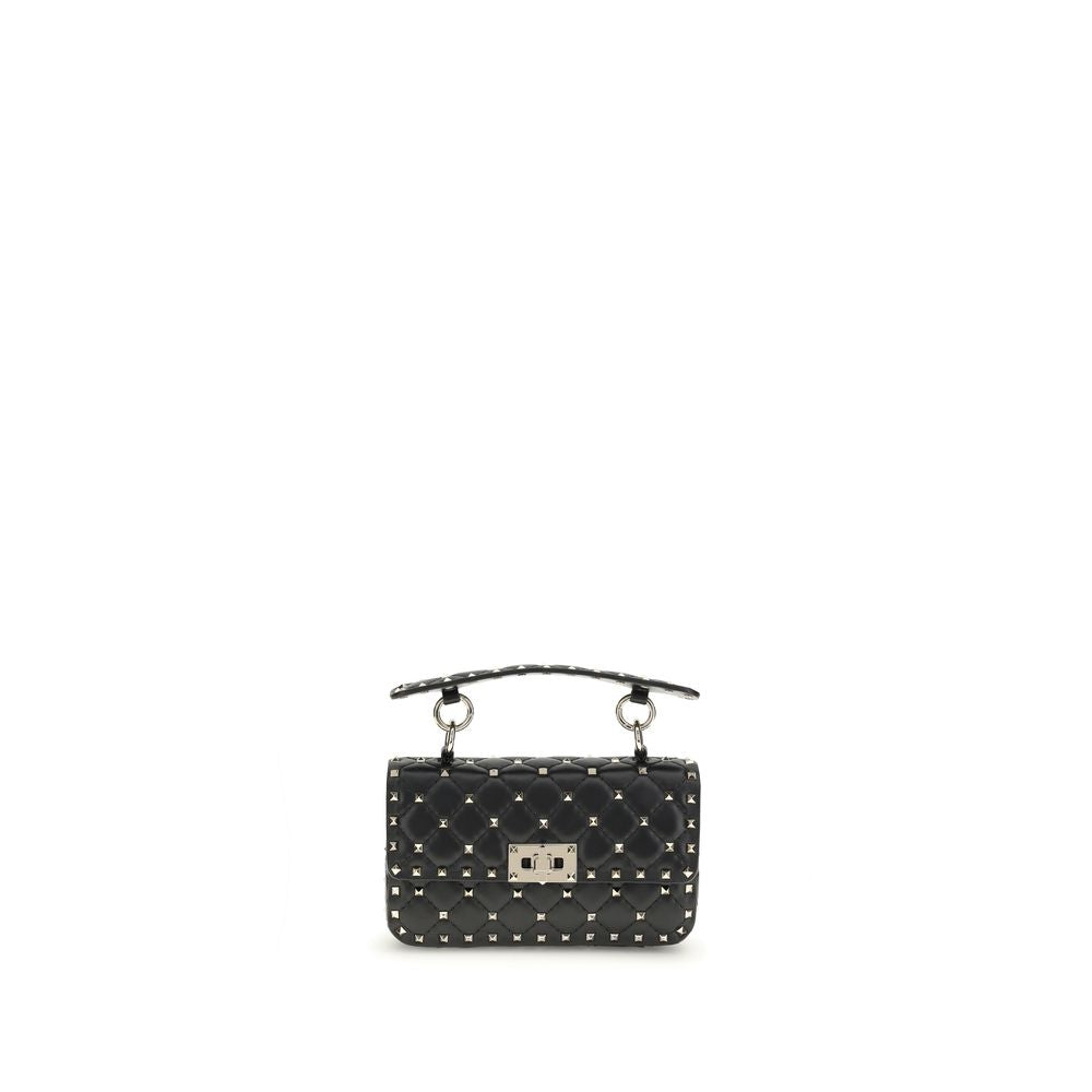 Valentino Garavani Black Calf Leather Bos Taurus Handbag