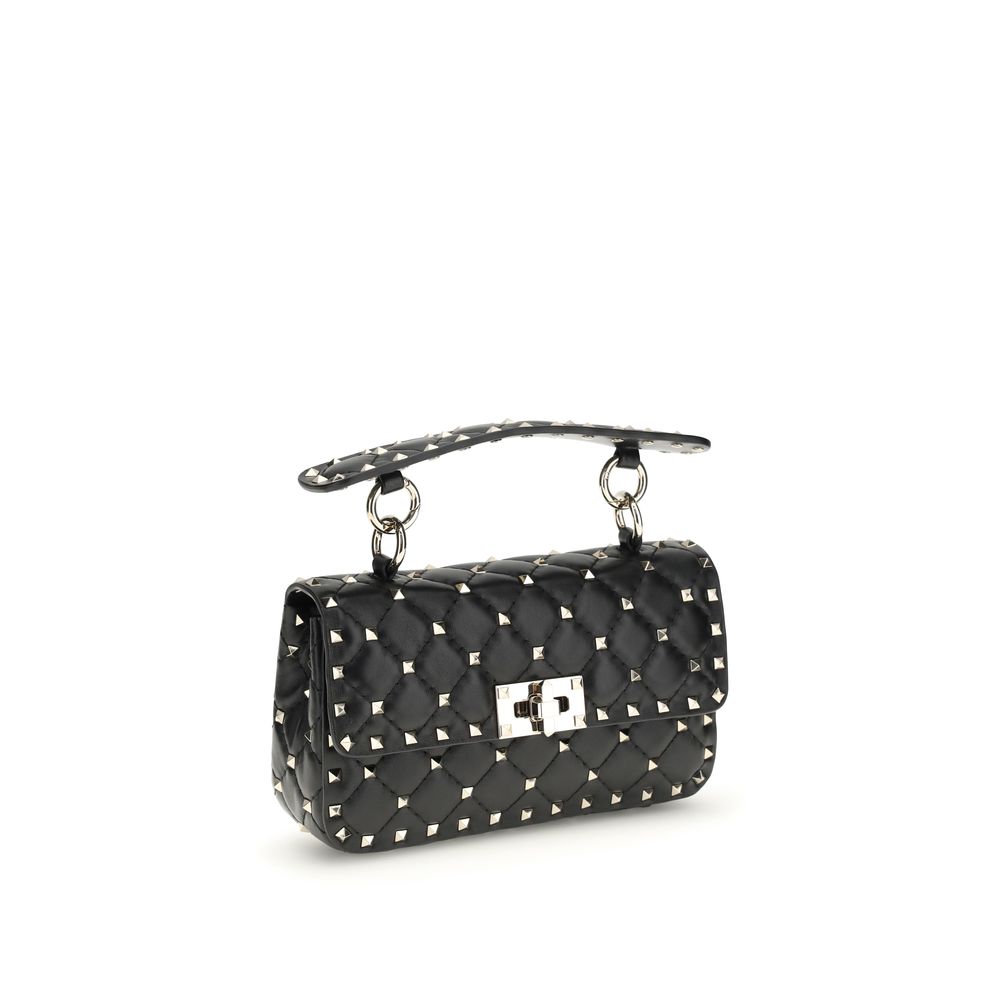 Valentino Garavani Black Calf Leather Bos Taurus Handbag