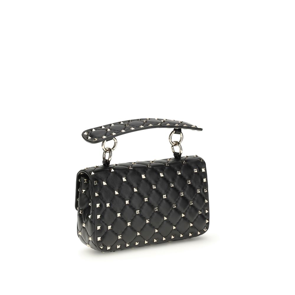 Valentino Garavani Black Calf Leather Bos Taurus Handbag