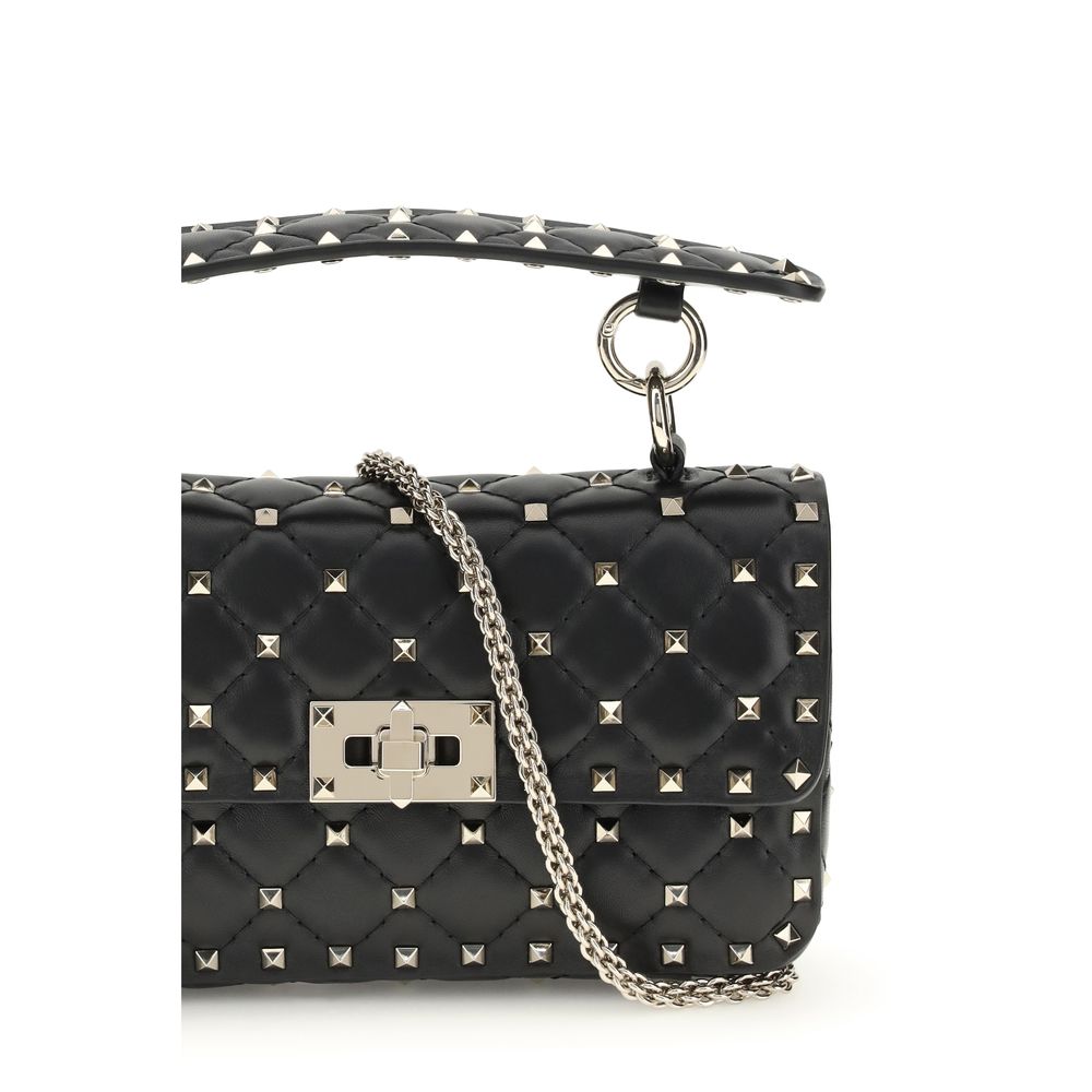 Valentino Garavani Black Calf Leather Bos Taurus Handbag