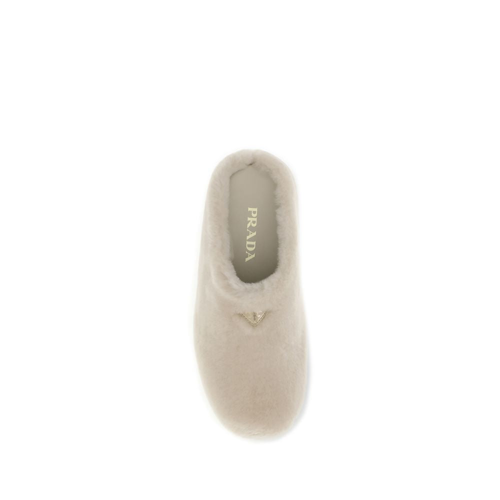 Prada Beige Lamb Ovis Aries Aries Mules