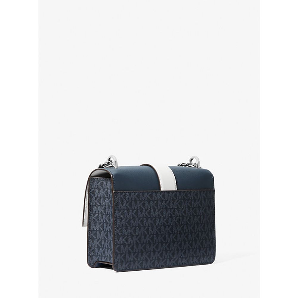 Michael Kors Blue Canvas Crossbody Bag