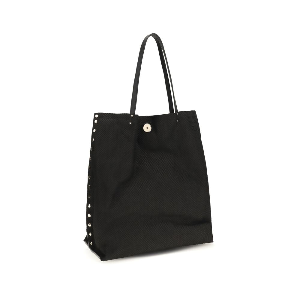 Zanellato Black Calf Leather Bos Taurus Shoulder Bag