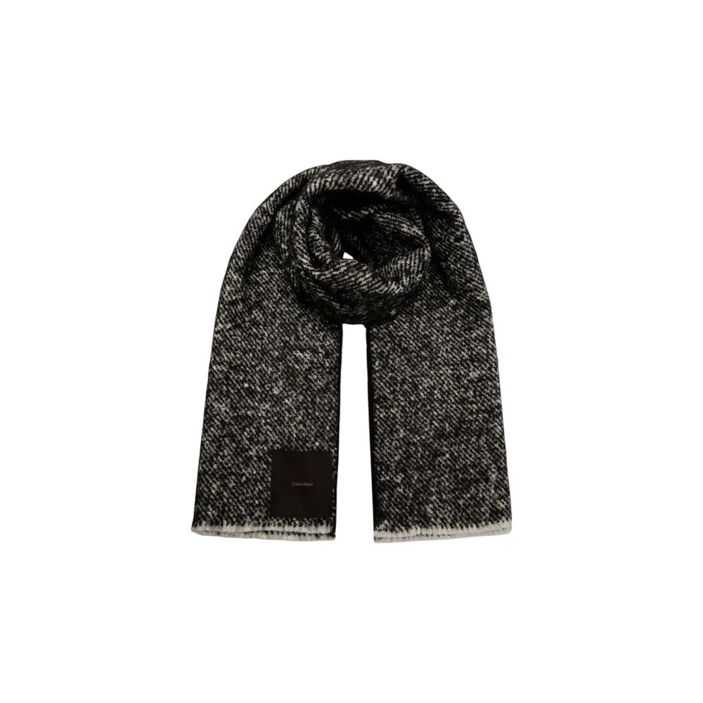 Calvin Klein Black And White Polyester Scarf