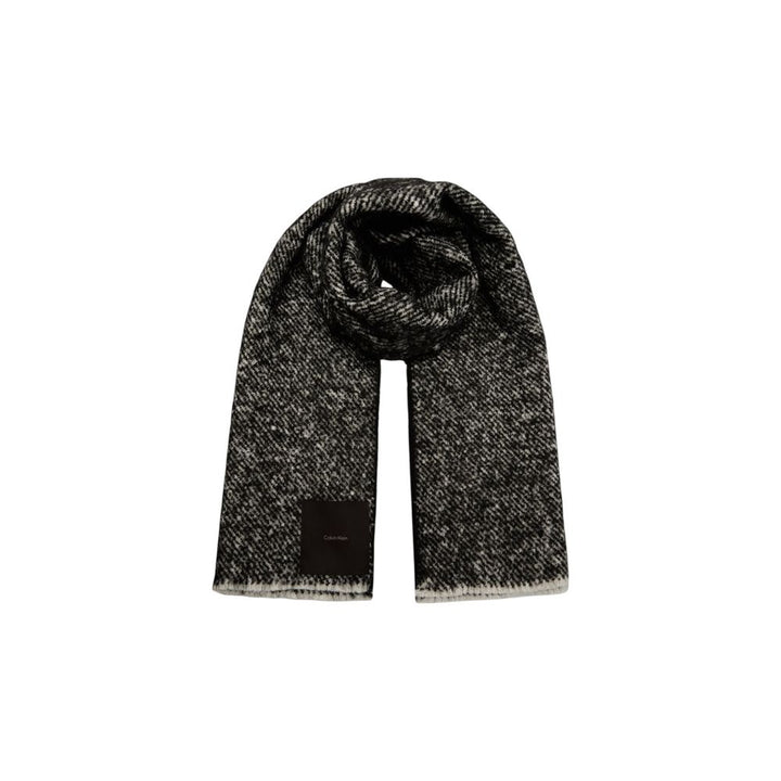 Calvin Klein Black And White Polyester Scarf