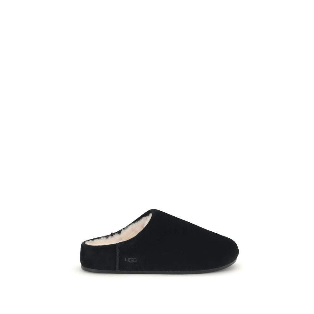 UGG Black Leather Mules