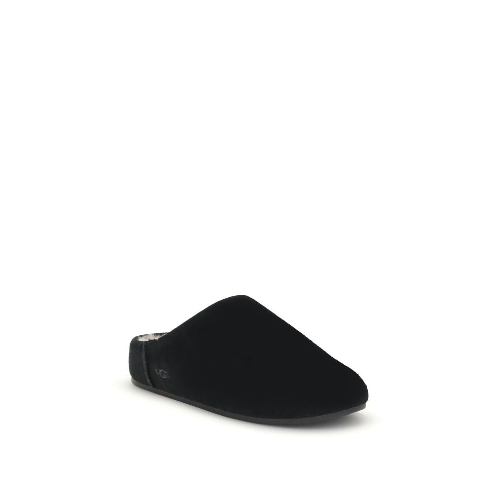 UGG Black Leather Mules