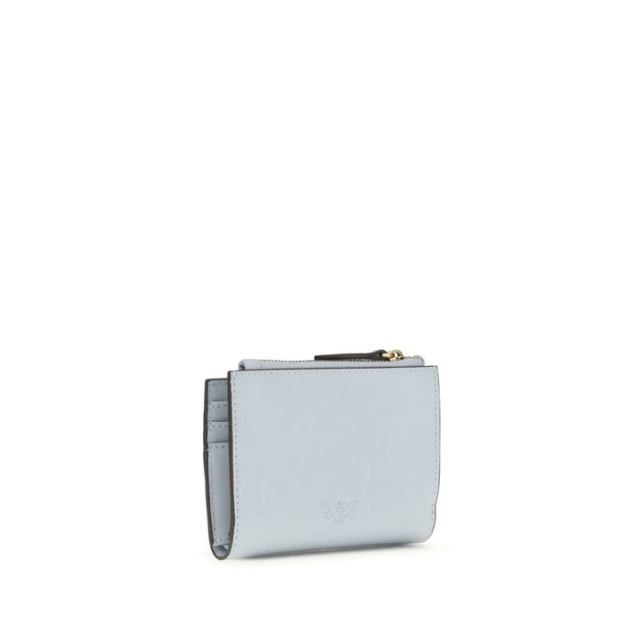 PINKO Blue Calf Leather Bos Taurus Wallet