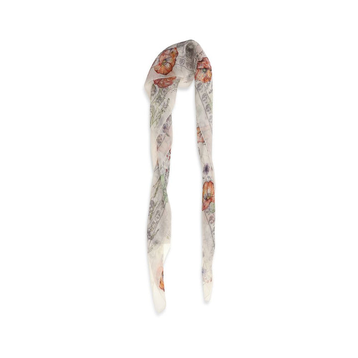 Alexander McQueen Beige Silk Scarf