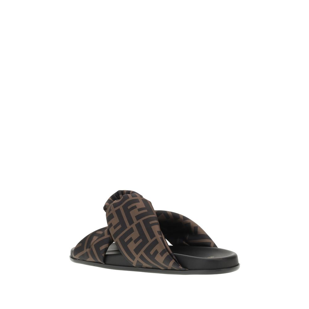 Fendi Multicolor Rubber Slippers