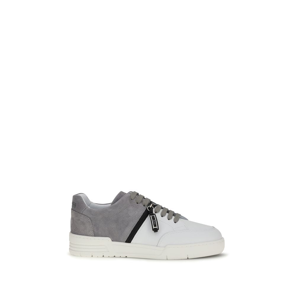 Moschino Multicolor Calf Leather Bos Taurus Low Top Sneakers