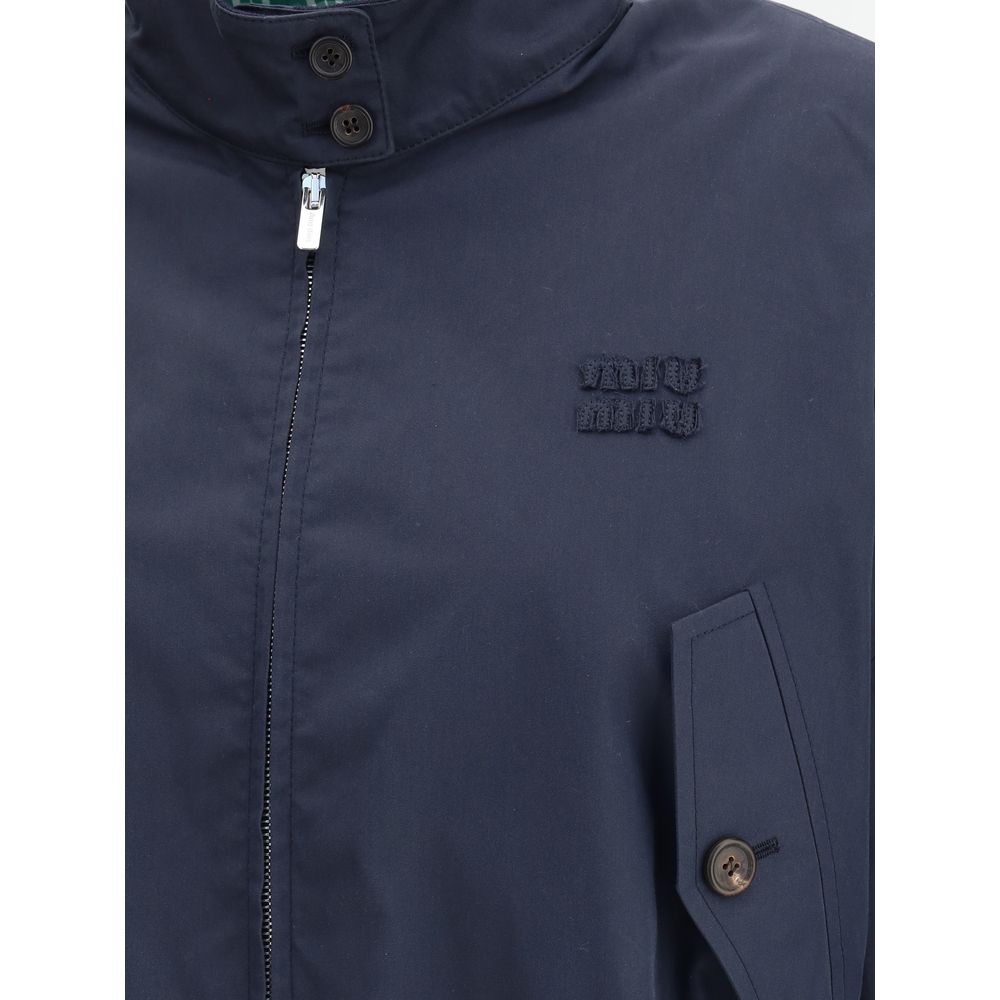 Miu Miu Blue Cotton Bomber