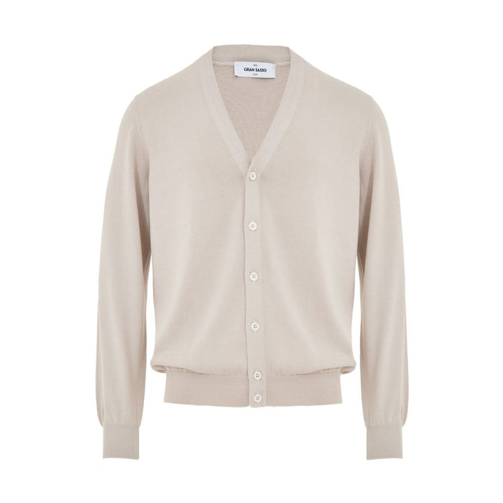 Gran Sasso Beige Cotton Cardigan