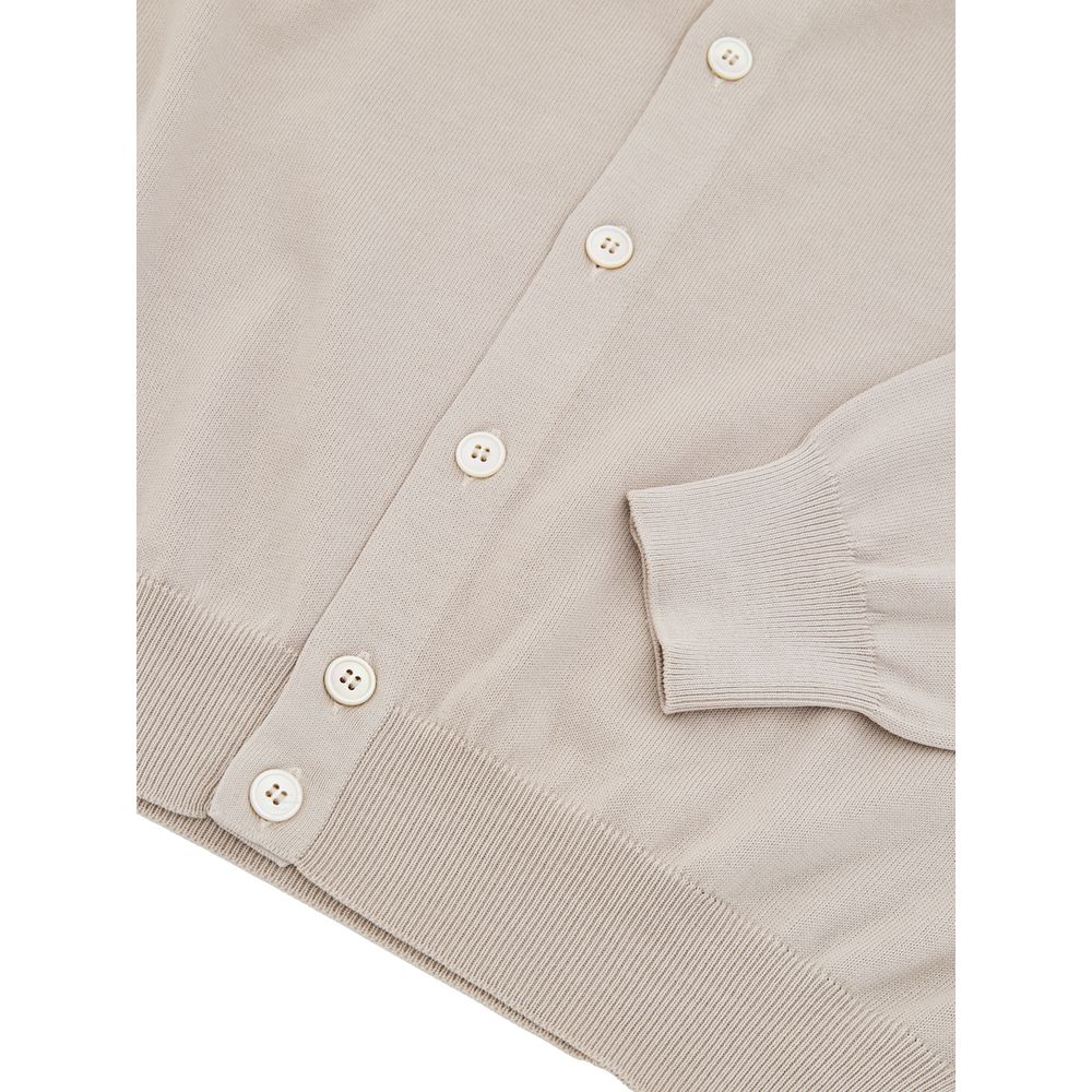 Gran Sasso Beige Cotton Cardigan