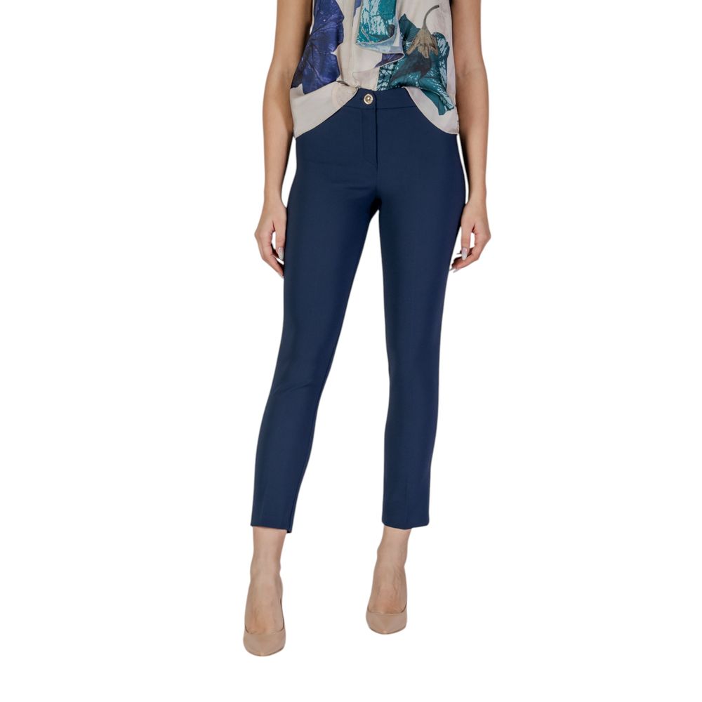 Rinascimento Blue Polyester Dress Pants