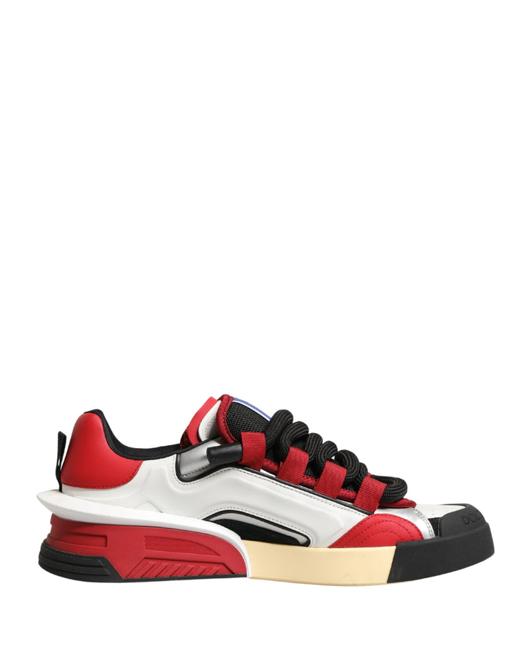 Dolce & Gabbana Multicolor Leather DG Logo Low Top Sneakers Shoes